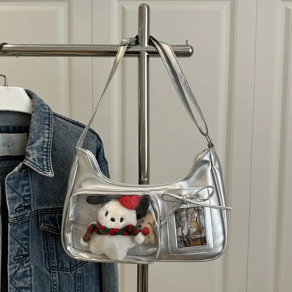 New Transparent Ita Bag School Crossbody Handbag Korean Y2K Pain Shoulder Bag Japanese Designer Preppy Handbag Zippered Bag