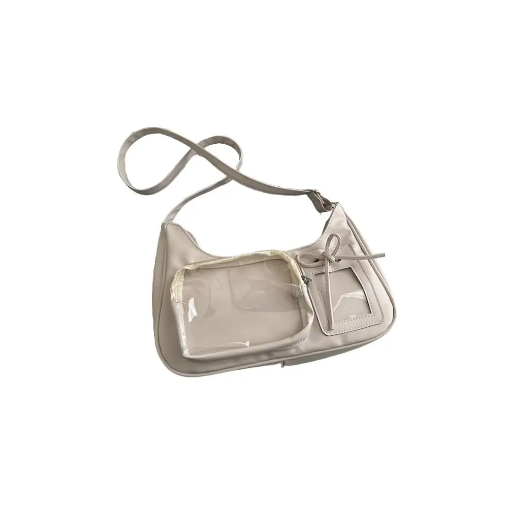 New Transparent Ita Bag School Crossbody Handbag Korean Y2K Pain Shoulder Bag Japanese Designer Preppy Handbag Zippered Bag