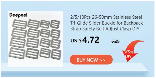 2/5/10Pcs 26-50mm Stainless Steel Tri-Glide Slider Buckle for Backpack Strap Safety Belt Adjust Clasp DIY Hardware Accessories