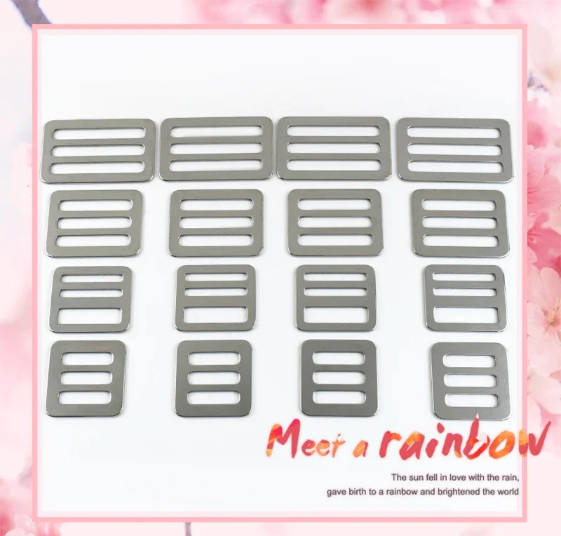 2/5/10Pcs 26-50mm Stainless Steel Tri-Glide Slider Buckle for Backpack Strap Safety Belt Adjust Clasp DIY Hardware Accessories