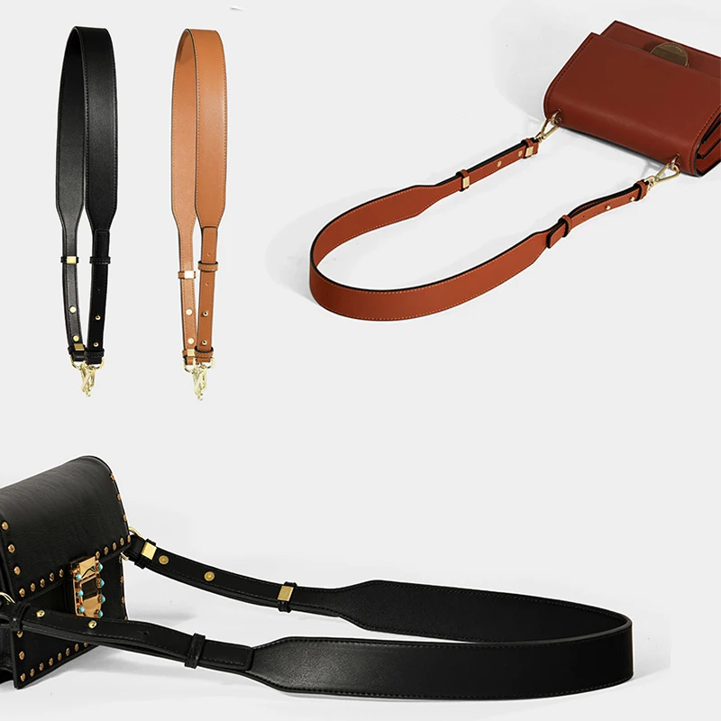 103-113cm Adjustable Genuine Leather Shoulder Crossbody Bag Strap Replacement Handbag Belt Women Purse DIY Bags Accessory Custom