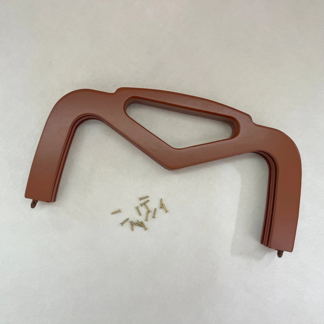 25x13 Cm V-Shaped Wooden Handbag Handles Frame Clasp Set Colorful DIY Bag Accessories with Screws for Purse Making