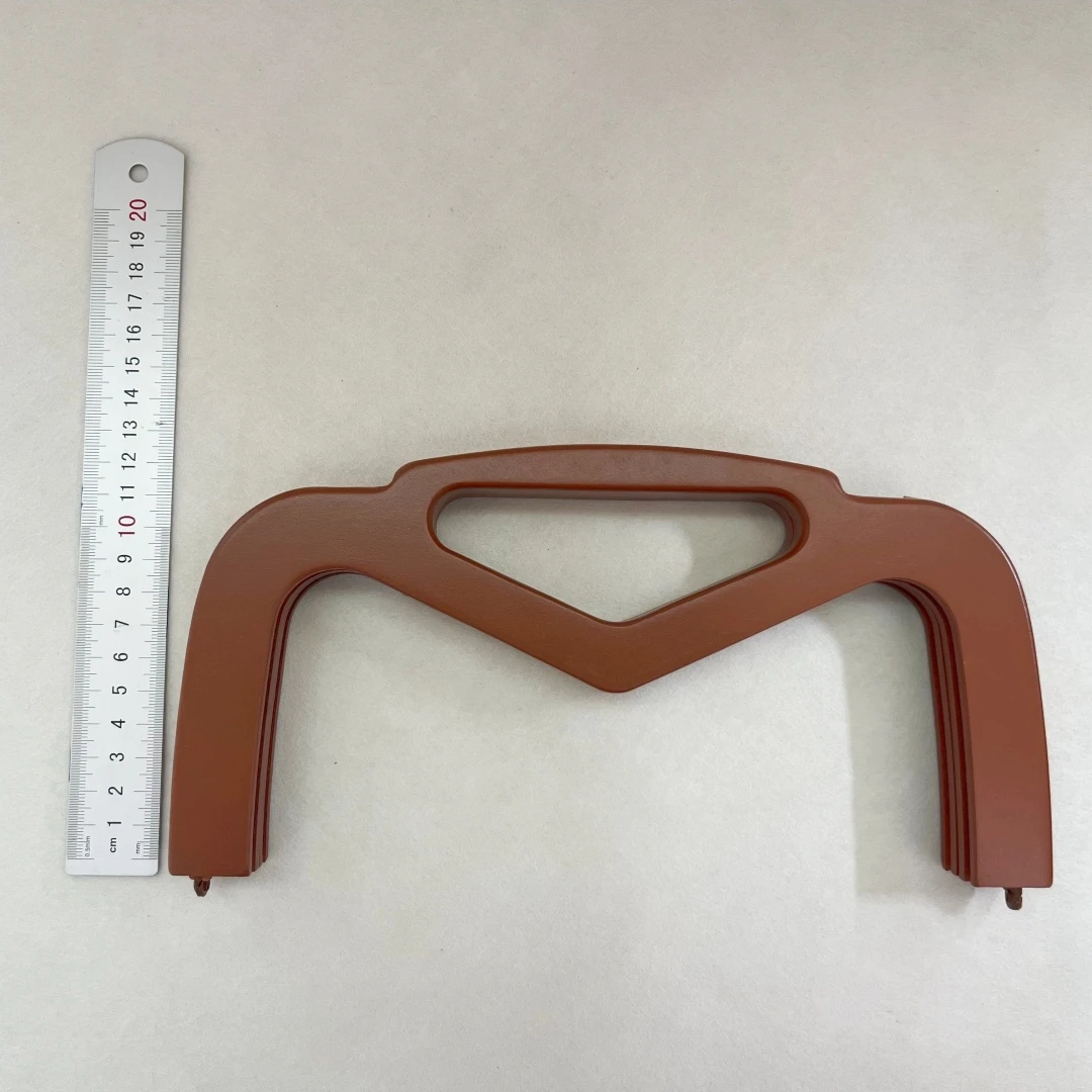 25x13 Cm V-Shaped Wooden Handbag Handles Frame Clasp Set Colorful DIY Bag Accessories with Screws for Purse Making