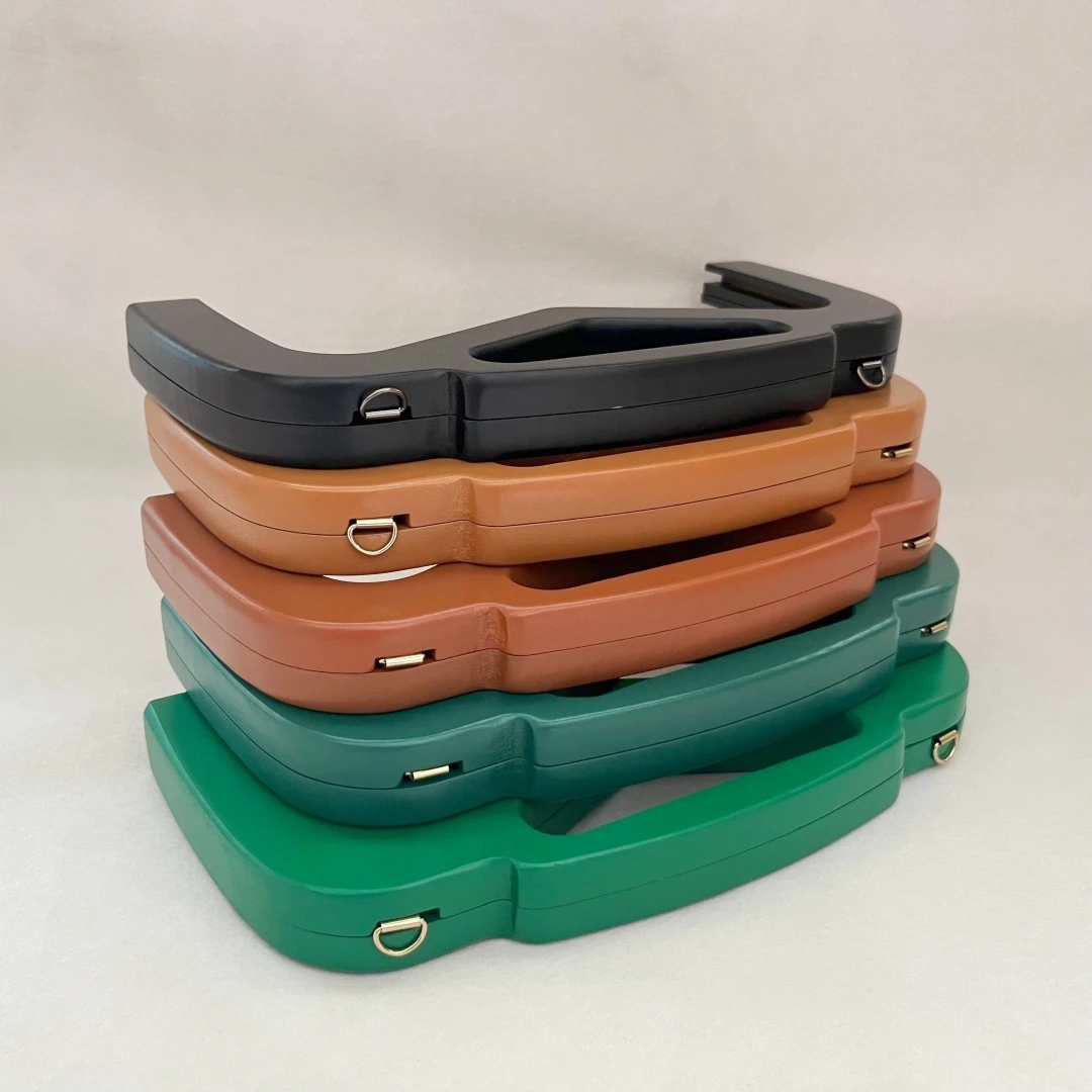 25x13 Cm V-Shaped Wooden Handbag Handles Frame Clasp Set Colorful DIY Bag Accessories with Screws for Purse Making
