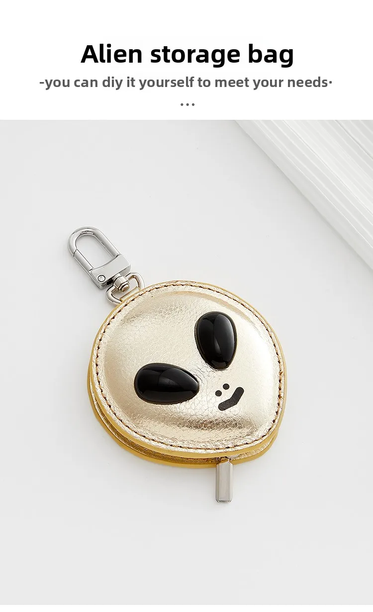 Alien Bag Charm For Women Durable Fashion High-quality Bag Hanging Headphones Storage Bag Keychain Bag Decoration