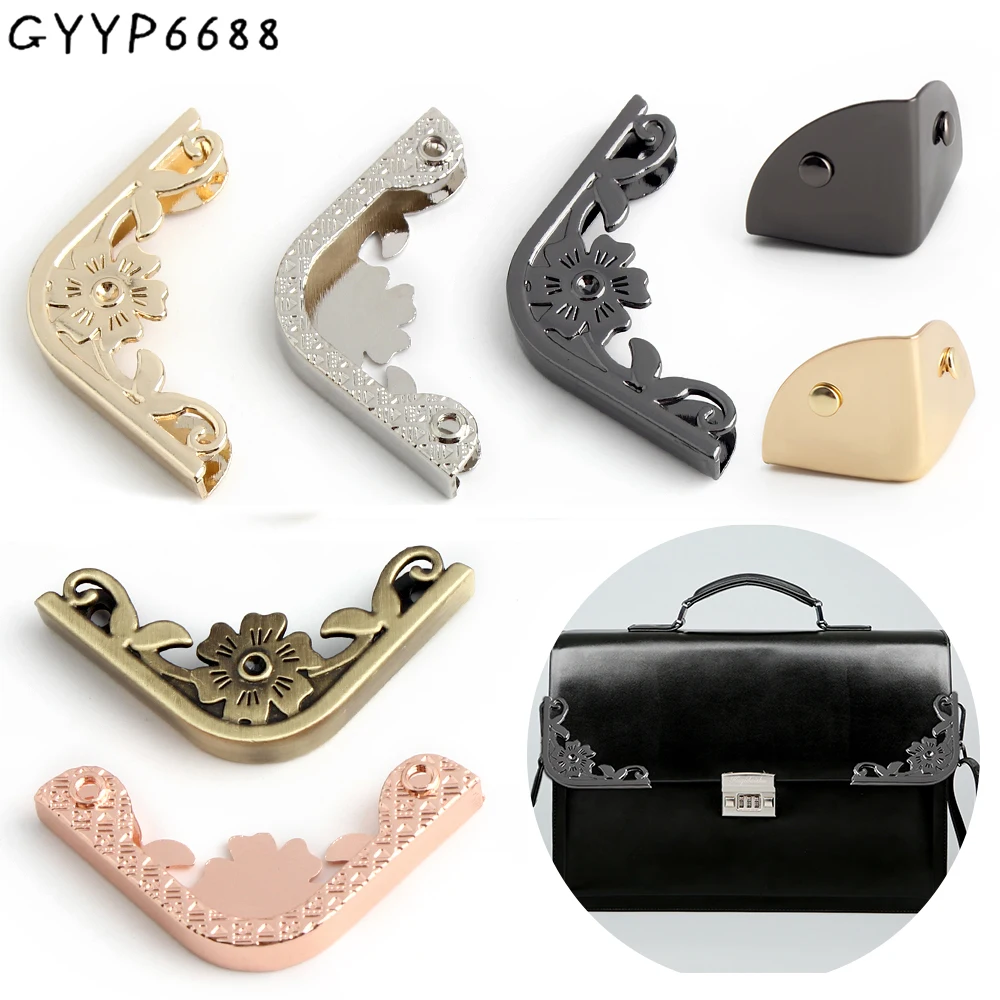 2/4/10PCS 35mm,32mm Metal Triangle Corner Protective Buckle For Bags Book Photo Album Clip Clasps Decoration Hook Accessories