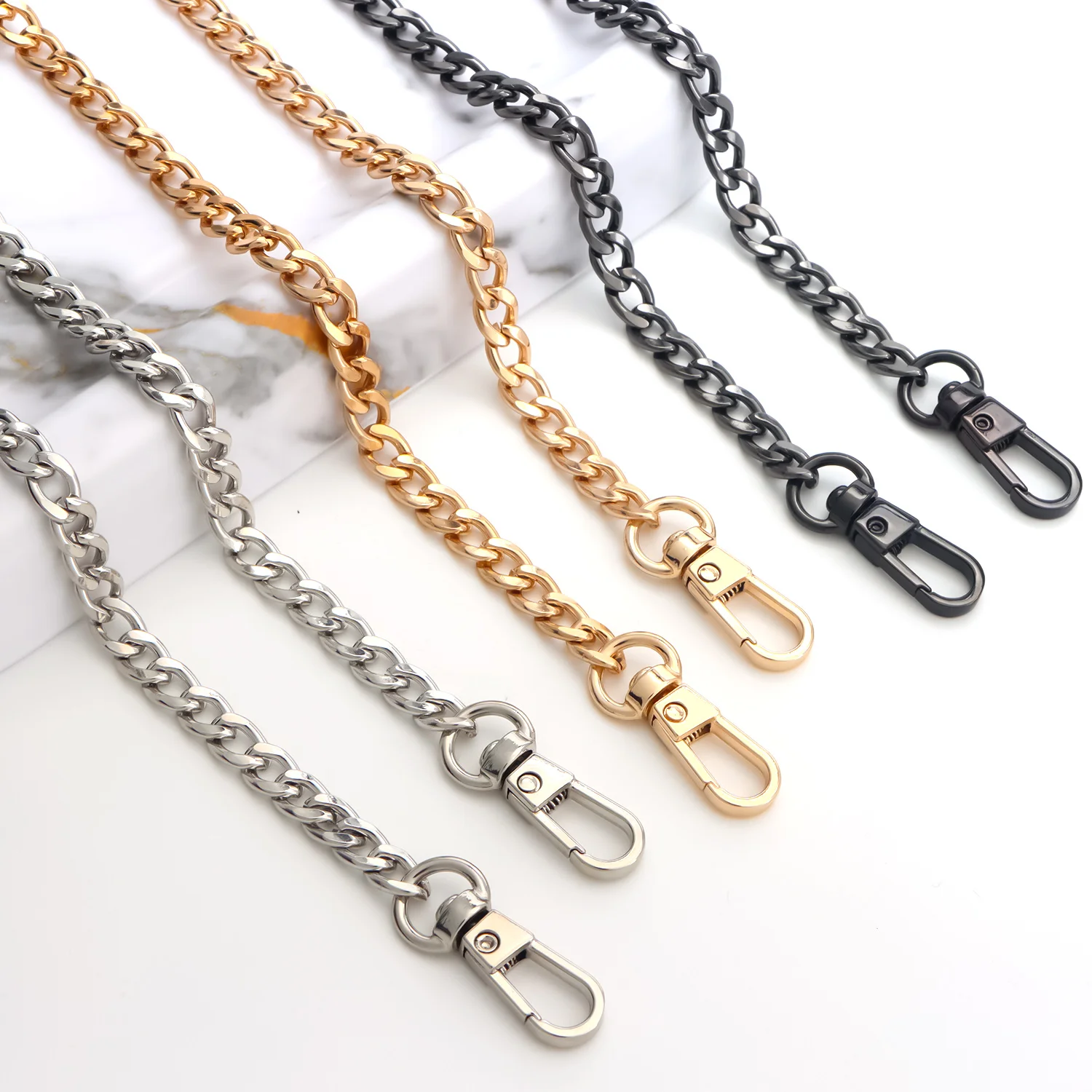 Iron Flat Chain for Handbag Shoulder Bag Crossbody Bag Purse Chain Strap Replacement DIY Purse Making