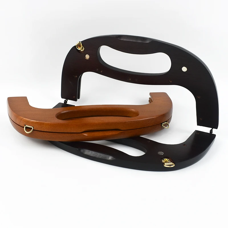 1/2Pcs Deepeel 24cm Wooden Handles Bag Purse Frame Closure Kiss Clasp Women Handbag Sewing Brackets Crochet Bags DIY Accessories