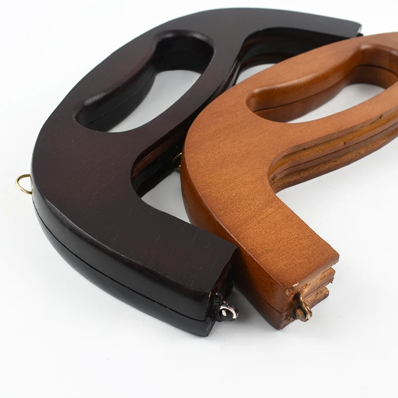 1/2Pcs Deepeel 24cm Wooden Handles Bag Purse Frame Closure Kiss Clasp Women Handbag Sewing Brackets Crochet Bags DIY Accessories