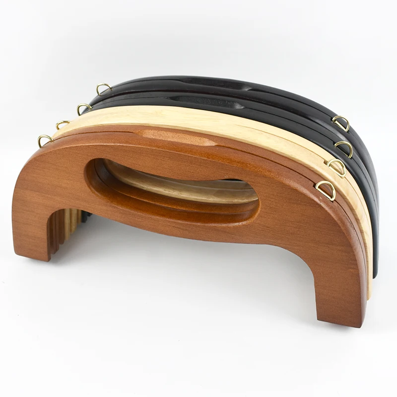 1/2Pcs Deepeel 24cm Wooden Handles Bag Purse Frame Closure Kiss Clasp Women Handbag Sewing Brackets Crochet Bags DIY Accessories