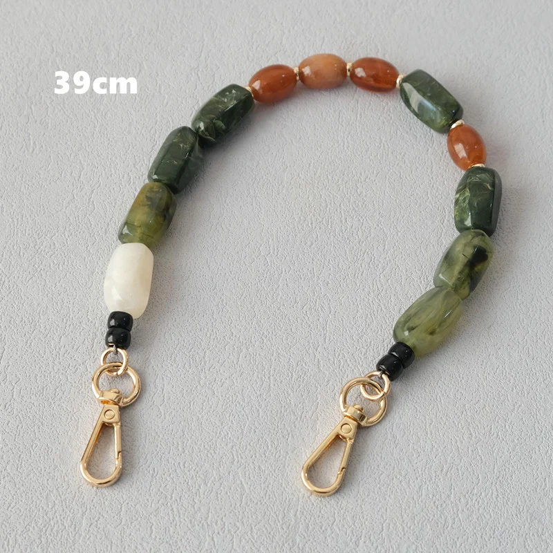 New Fashion Woman Bag Accessory Detachable Luxury Beaded Chains Cute Acrylic Luxury Strap Women Handbag Shoulder Handle Chain