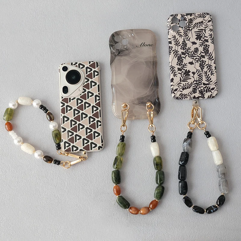 New Fashion Woman Bag Accessory Detachable Luxury Beaded Chains Cute Acrylic Luxury Strap Women Handbag Shoulder Handle Chain