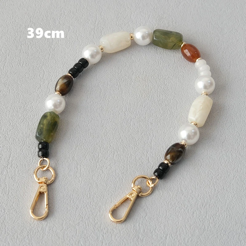New Fashion Woman Bag Accessory Detachable Luxury Beaded Chains Cute Acrylic Luxury Strap Women Handbag Shoulder Handle Chain