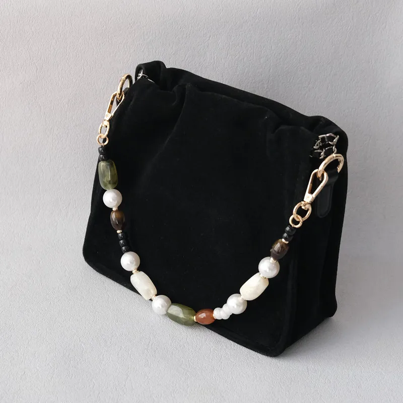 New Fashion Woman Bag Accessory Detachable Luxury Beaded Chains Cute Acrylic Luxury Strap Women Handbag Shoulder Handle Chain