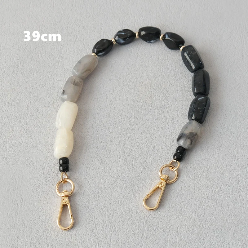 New Fashion Woman Bag Accessory Detachable Luxury Beaded Chains Cute Acrylic Luxury Strap Women Handbag Shoulder Handle Chain