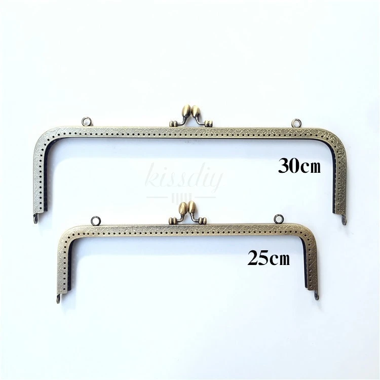30CM 25CM Thicken Purse DIY Sewing Big Coin Purse Bronze Square Purse Frame Kiss Clasp For Bag Accessory