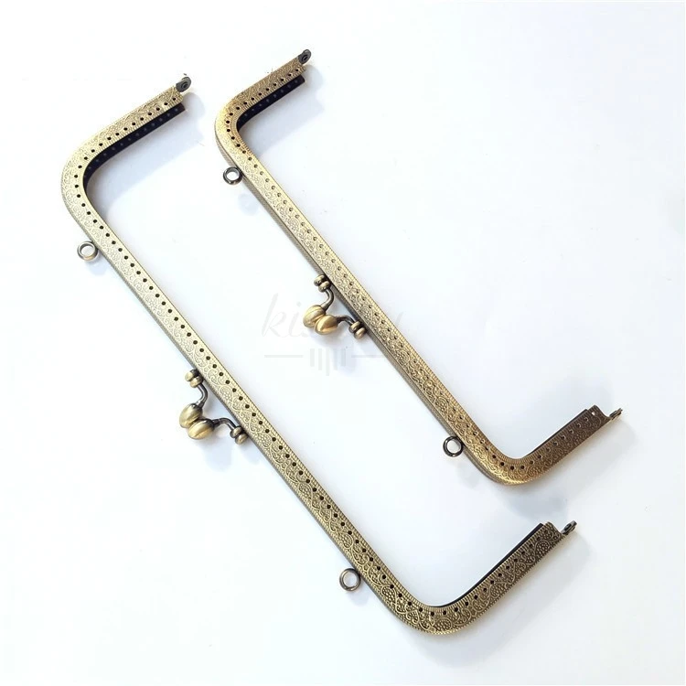 30CM 25CM Thicken Purse DIY Sewing Big Coin Purse Bronze Square Purse Frame Kiss Clasp For Bag Accessory