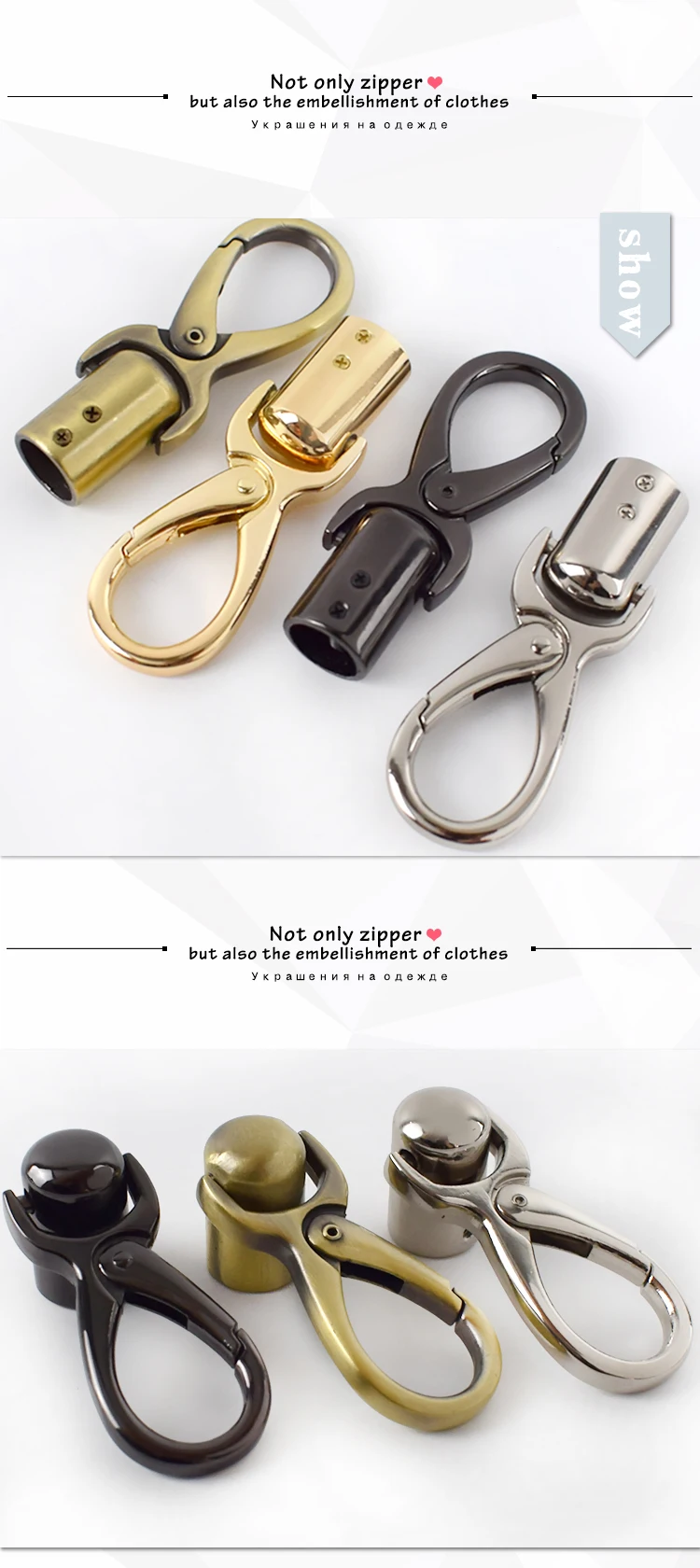 2/4/10Pcs Deepeel 11mm Metal Cap Clasp Bags Handbag Handle Strap Cords Buckle Hooks Connector Bag Hanger Hardware Accessories