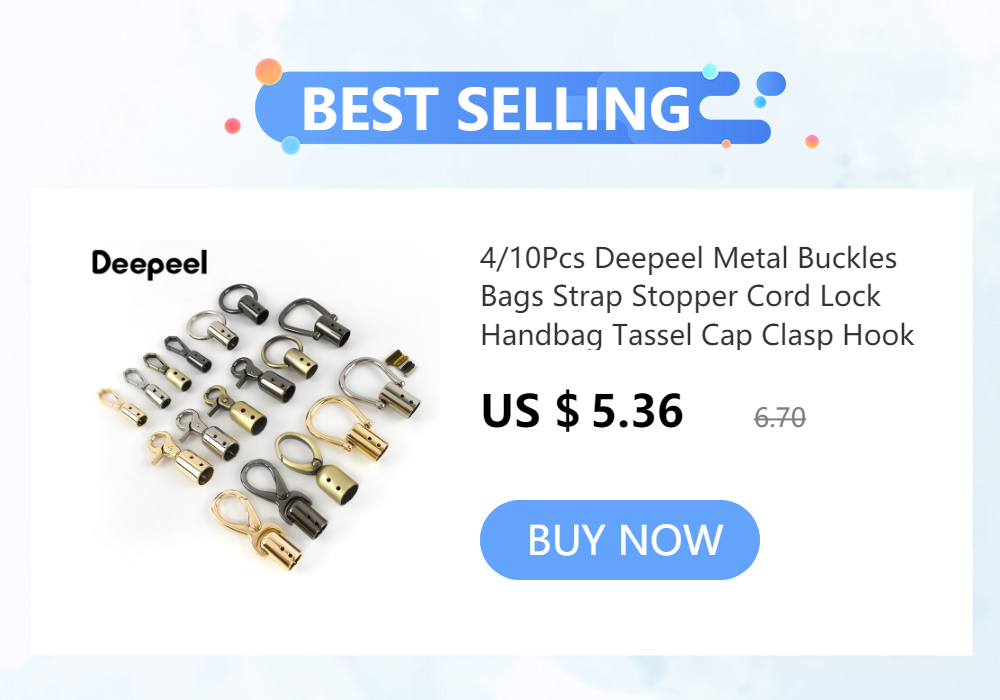 2/4/10Pcs Deepeel 11mm Metal Cap Clasp Bags Handbag Handle Strap Cords Buckle Hooks Connector Bag Hanger Hardware Accessories