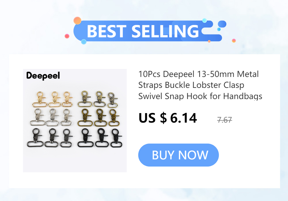 2/4/10Pcs Deepeel 11mm Metal Cap Clasp Bags Handbag Handle Strap Cords Buckle Hooks Connector Bag Hanger Hardware Accessories