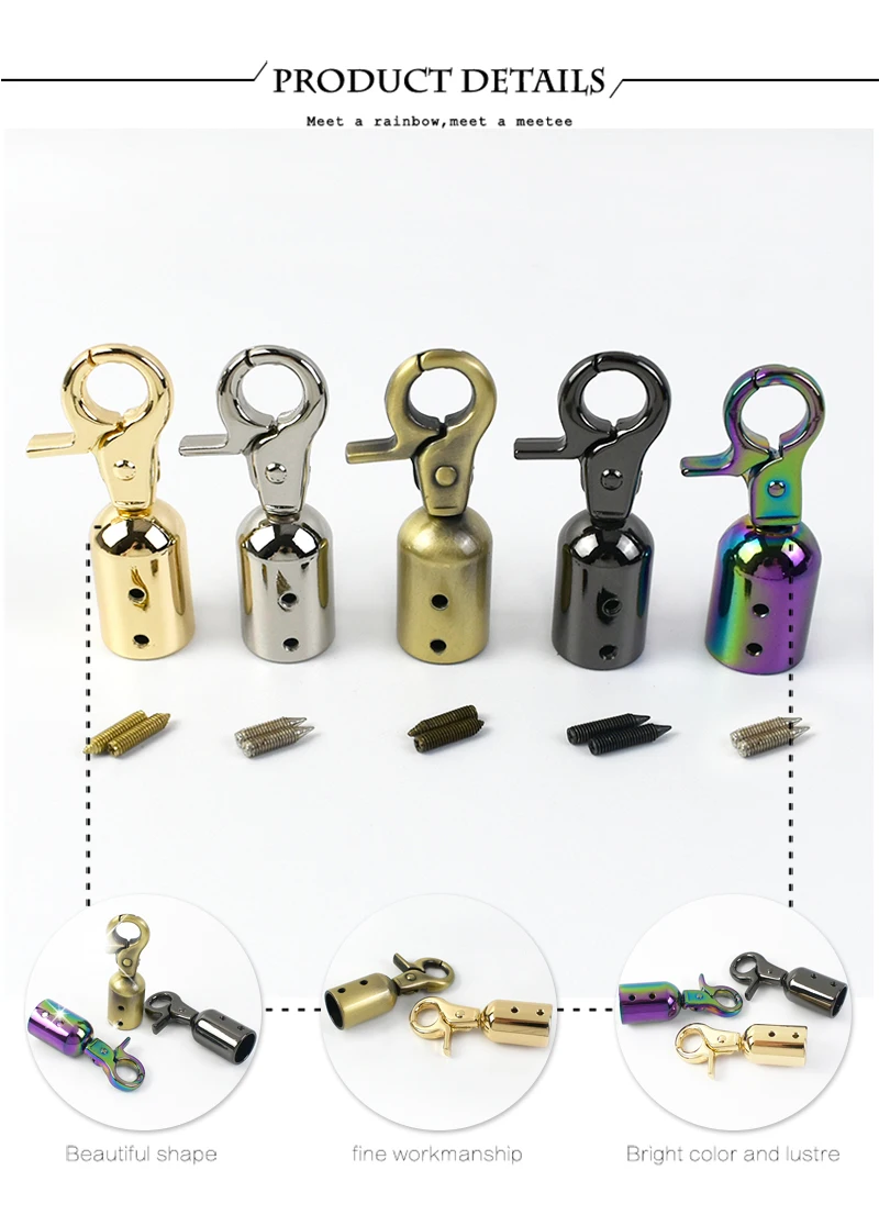 2/4/10Pcs Deepeel 13mm Metal Screw Buckles Handbag Chain Connect Bell Hanger Straps Stopper Snap Hook DIY Hardware Accessories