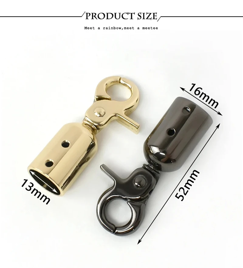 2/4/10Pcs Deepeel 13mm Metal Screw Buckles Handbag Chain Connect Bell Hanger Straps Stopper Snap Hook DIY Hardware Accessories