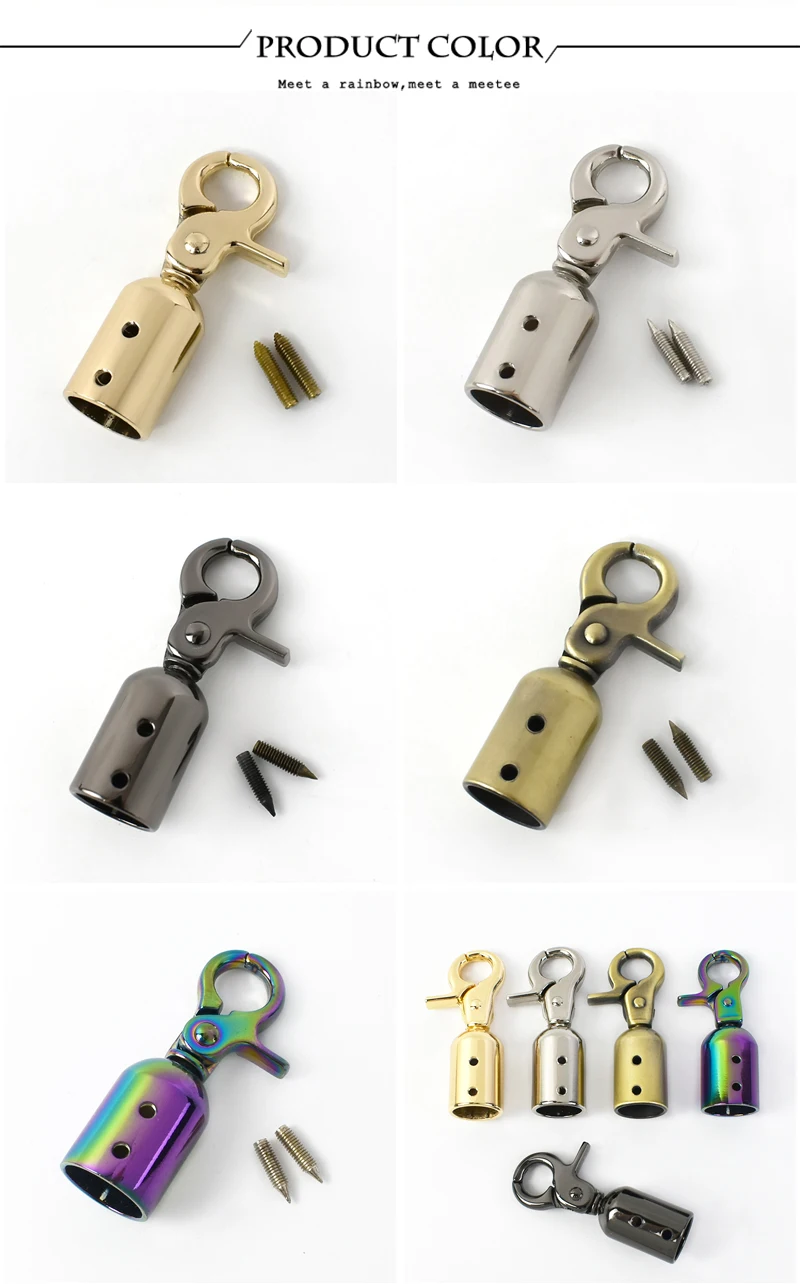 2/4/10Pcs Deepeel 13mm Metal Screw Buckles Handbag Chain Connect Bell Hanger Straps Stopper Snap Hook DIY Hardware Accessories