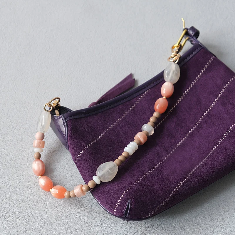 New Fashion Woman Bag Accessory Detachable Vintage Blue Bead Chain Acrylic Bag Rope Strap Women Handbag Shoulder Handle Chain