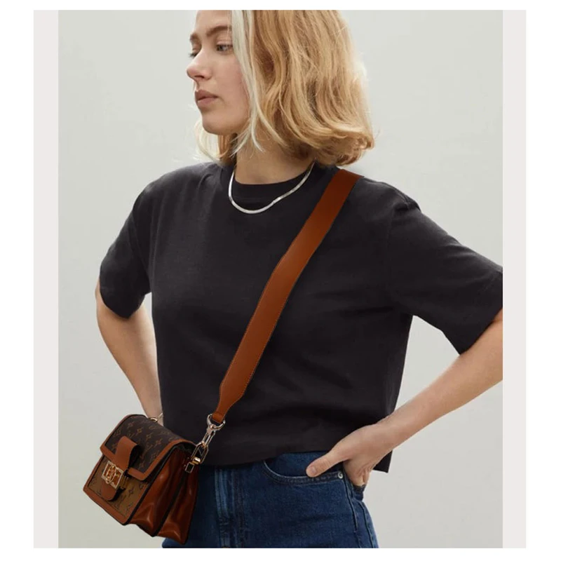 EverToner Fashion Leather Bag Straps Long Adjustable Leather Bag Strap Replacing Underarm Shoulder Straps Bag Accessory