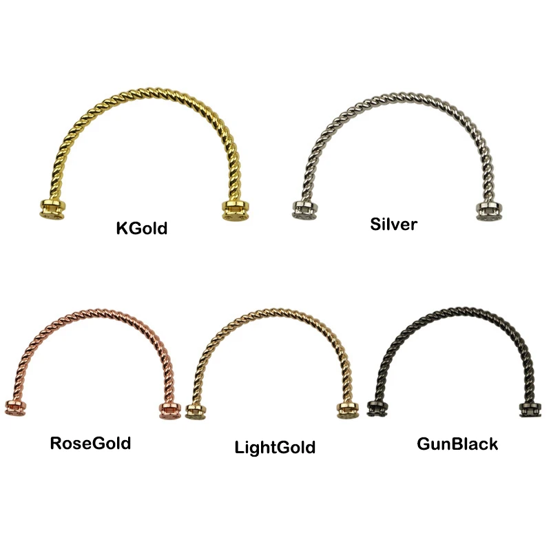 1-5Pcs Deepeel Metal Bag Handles DIY Handbags Shoulder Bags Purse Hardware Accessories Purses Frame Round Hanging Buckle
