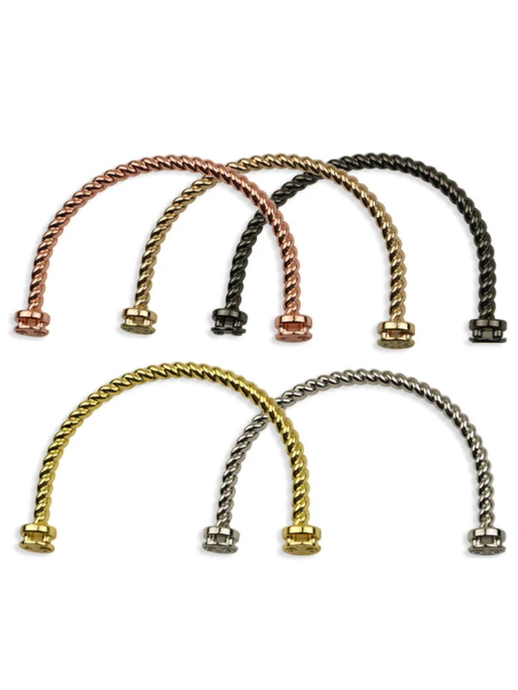 1-5Pcs Deepeel Metal Bag Handles DIY Handbags Shoulder Bags Purse Hardware Accessories Purses Frame Round Hanging Buckle