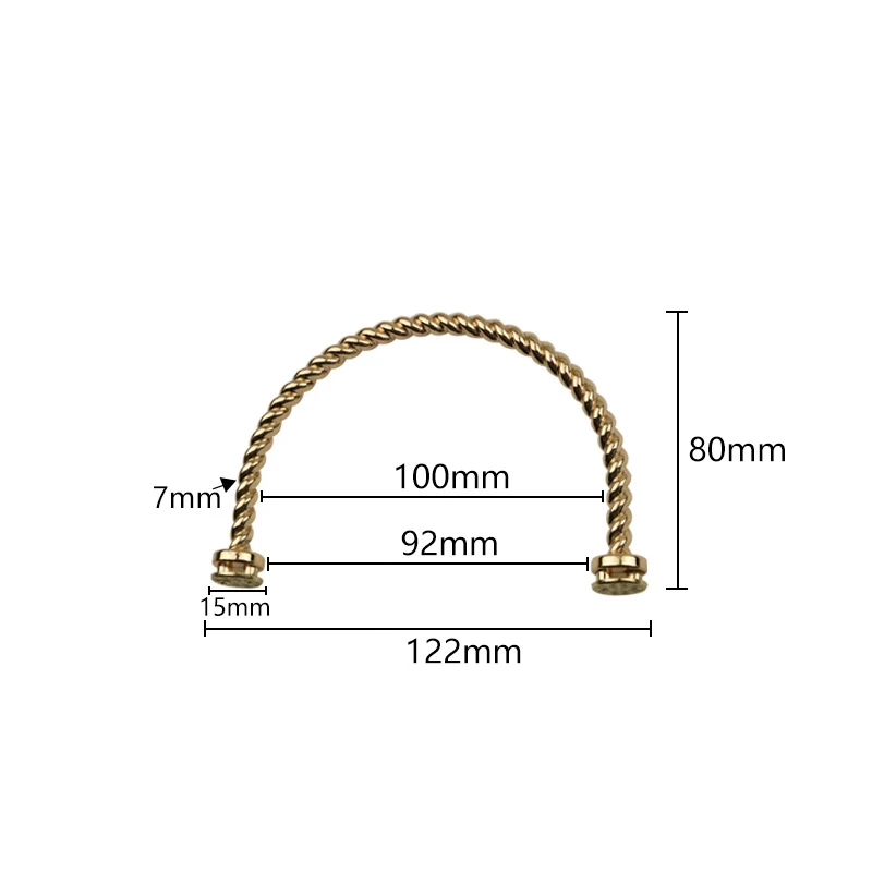 1-5Pcs Deepeel Metal Bag Handles DIY Handbags Shoulder Bags Purse Hardware Accessories Purses Frame Round Hanging Buckle
