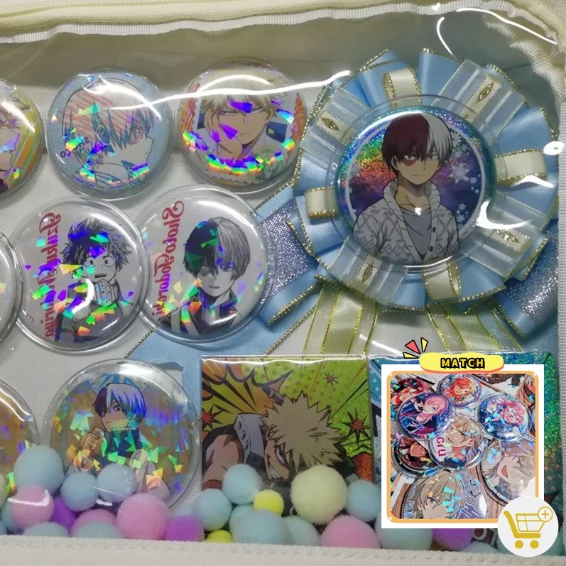 Italife Ita Bag Pins Anime Badge Holder for 58mm Pins Handmade Silk Metal Badge Decoration for Ita Bags Accessorie Classic H304