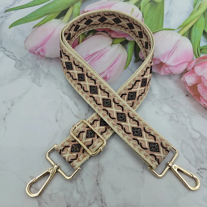 Retro Diamond Shoulder Strap, Fashionable and Adjustable Crossbody Bag Strap, Replaceable Luggage Accessories