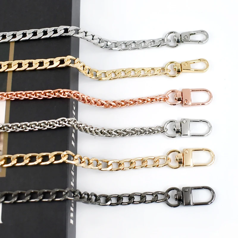 1Pc Deepeel 100/120cm Metal Bags Chain for Crossbody Handbag Shoulder Straps Wallet Handle DIY Replacement Bag Accessories