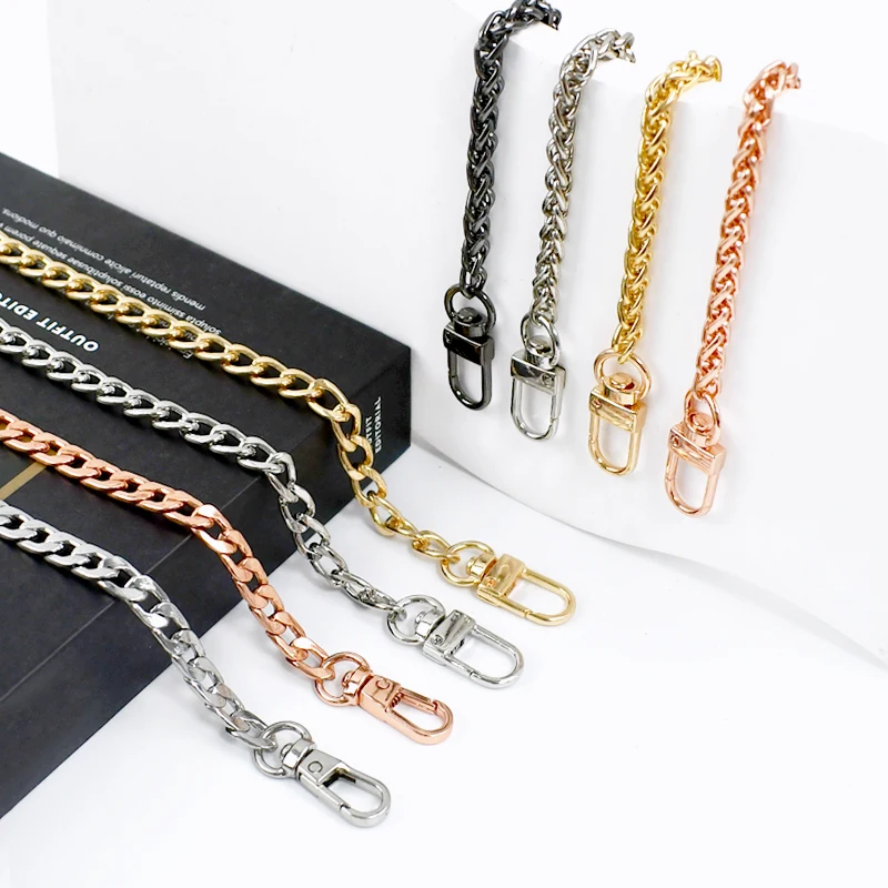 1Pc Deepeel 100/120cm Metal Bags Chain for Crossbody Handbag Shoulder Straps Wallet Handle DIY Replacement Bag Accessories