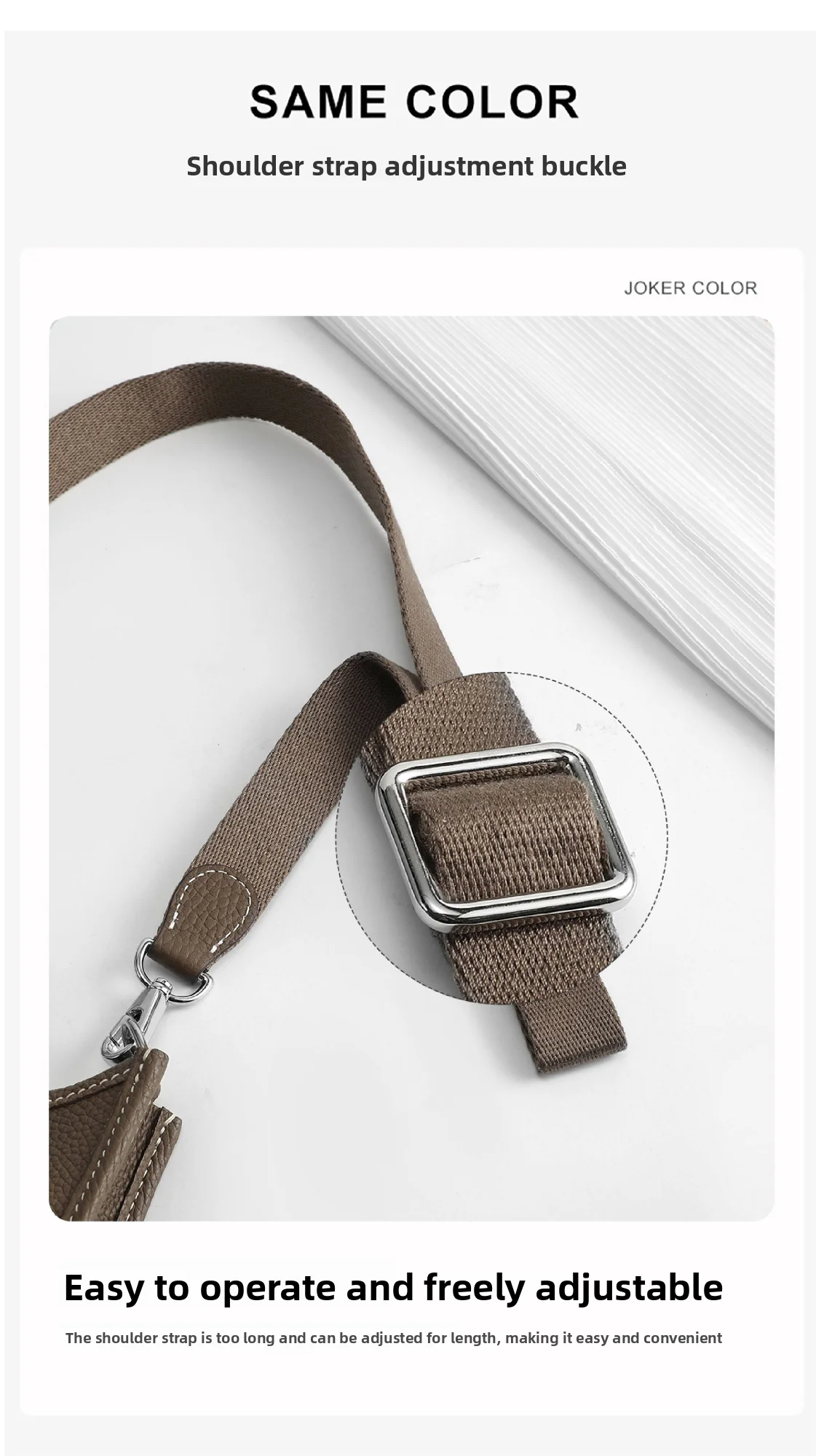 Shoulder Strap Adjustment Buckle For Evelyne16 Mini Fashion Durable Gift Not Easy To Scratch And Fade Bag Accessories