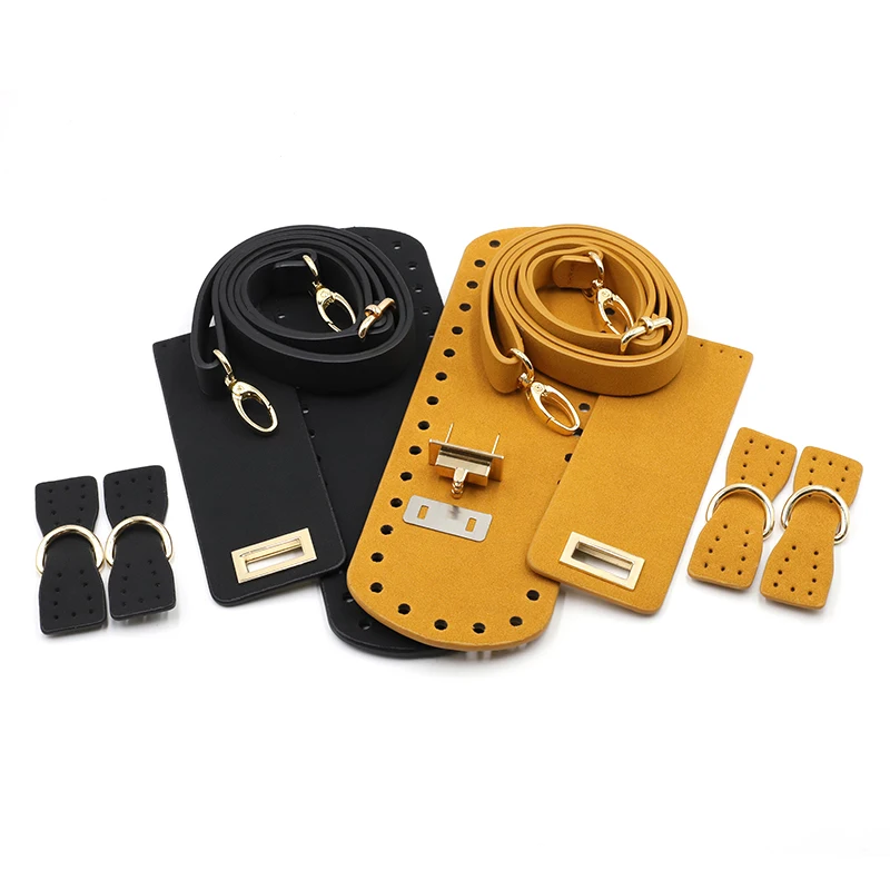 Handmade Diy Bags Accessories Parts With Bag Bottom Bag Cover Shoulder Strap Leather Replacement  For Women Crossbody Bags