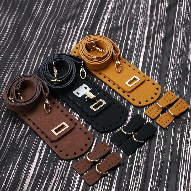 Handmade Diy Bags Accessories Parts With Bag Bottom Bag Cover Shoulder Strap Leather Replacement  For Women Crossbody Bags