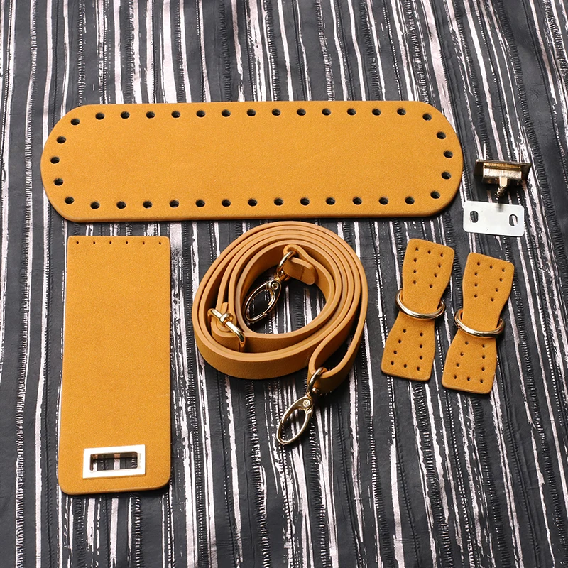 Handmade Diy Bags Accessories Parts With Bag Bottom Bag Cover Shoulder Strap Leather Replacement  For Women Crossbody Bags