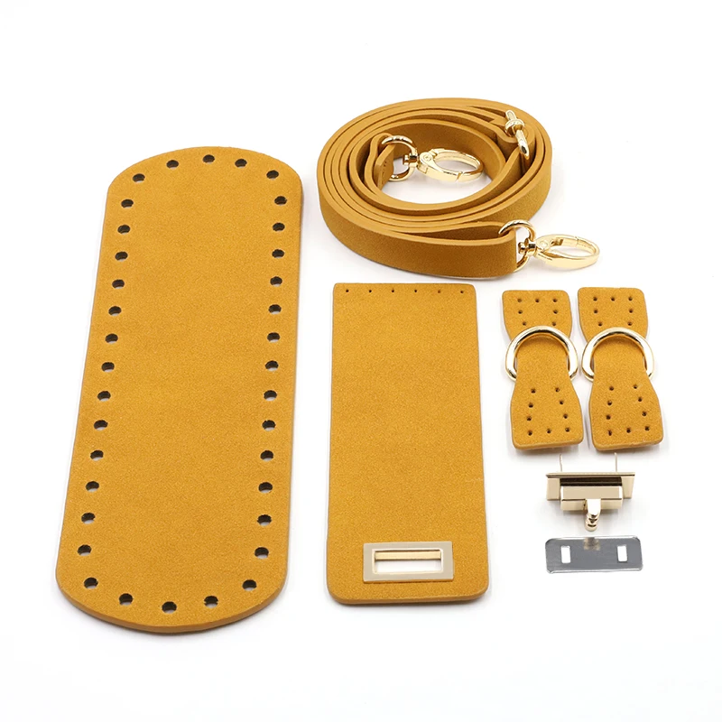 Handmade Diy Bags Accessories Parts With Bag Bottom Bag Cover Shoulder Strap Leather Replacement  For Women Crossbody Bags
