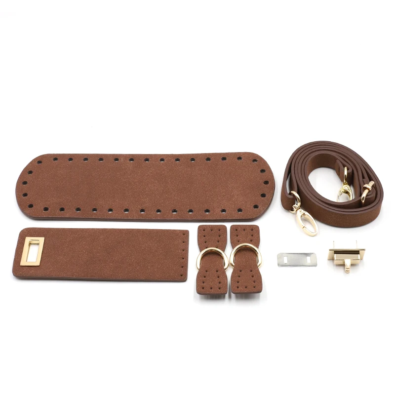 Handmade Diy Bags Accessories Parts With Bag Bottom Bag Cover Shoulder Strap Leather Replacement  For Women Crossbody Bags
