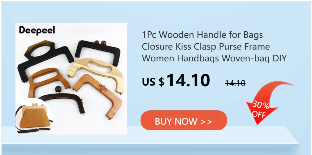 1Pc Deepeel Fashion Solid Wood Bags Handles Bag Closure Sewing Brackets Kiss Clasp DIY Handmade Luggage Hardware Accessories
