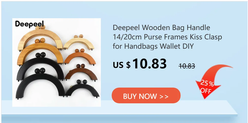 1Pc Deepeel Fashion Solid Wood Bags Handles Bag Closure Sewing Brackets Kiss Clasp DIY Handmade Luggage Hardware Accessories