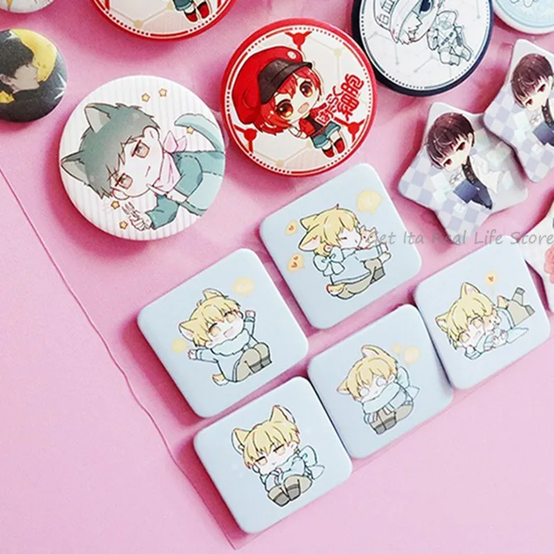 Italife White Round Soft Tape Ita Bag Decoration Insert Decorative Accessories Women ItaBag Display Pins Badges H331