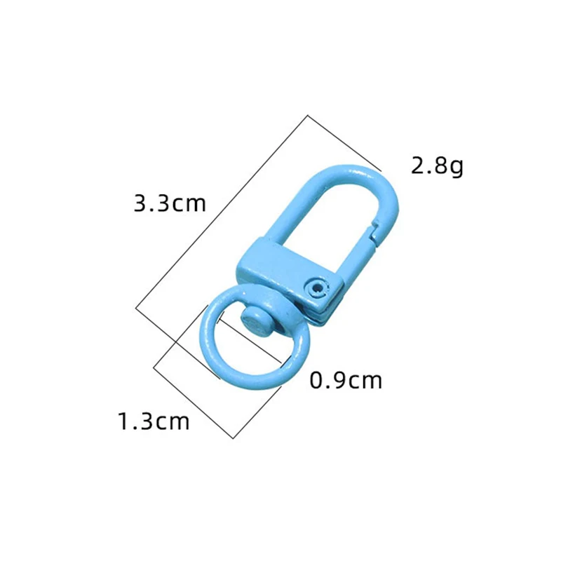 10/50Pcs Colorful Carabiner Clasp Key Chain Lobster Clasps Rotating Keychain Fastener Hooks Metal Snap Hook DIY Crafting Supplie