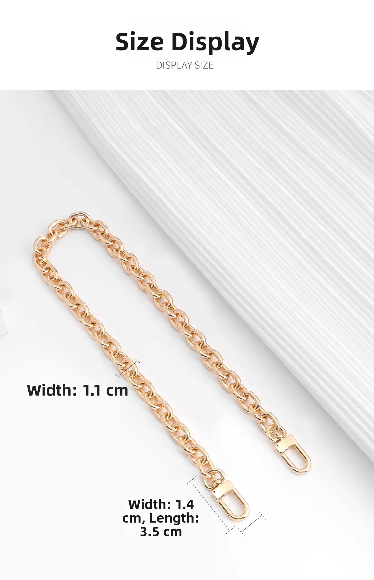 Gold Chain For Women Bag Durable Fashion Crossbody Shoulder Strap Replacement Bag Modification Bag Chain Accessories