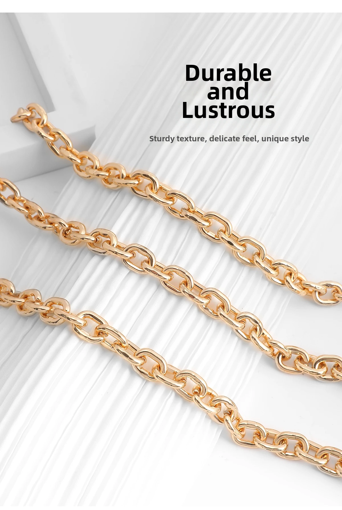 Gold Chain For Women Bag Durable Fashion Crossbody Shoulder Strap Replacement Bag Modification Bag Chain Accessories