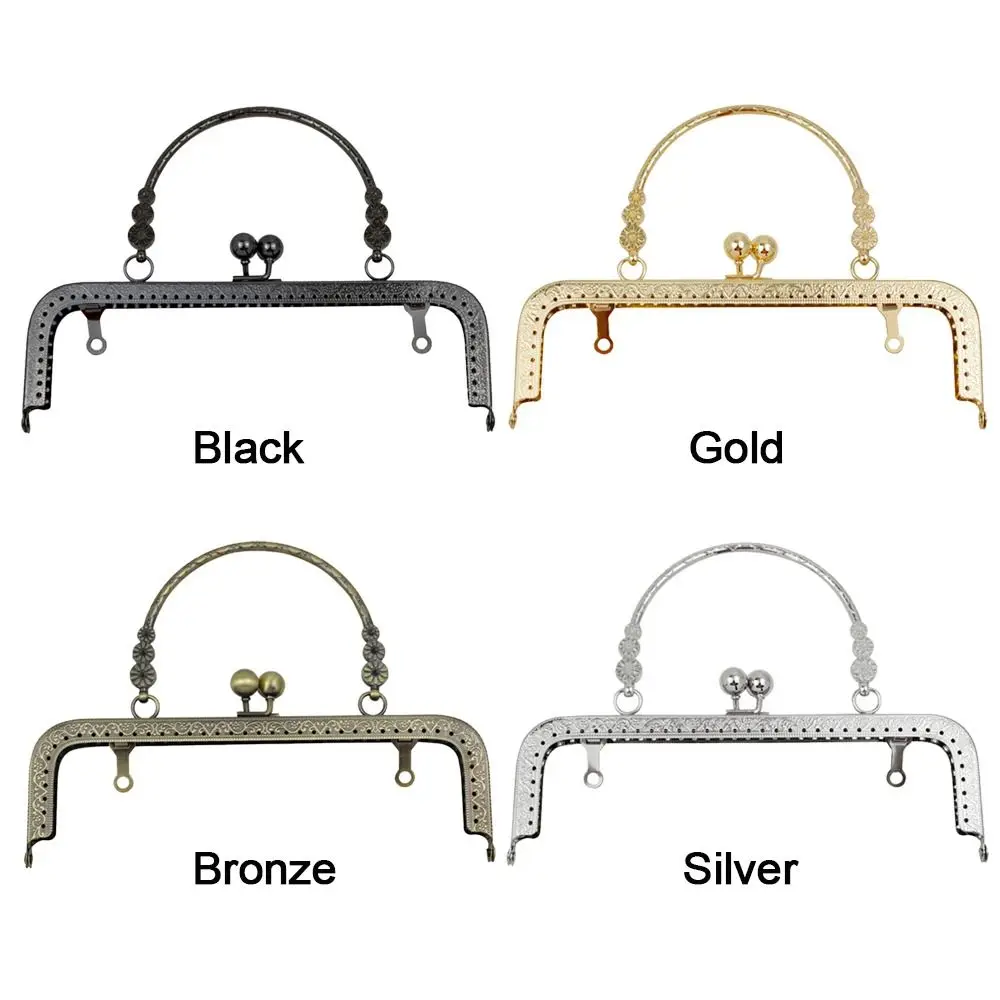 20cm Vintage Purse Clasp Frame Bag Kiss Clasp Lock Metal Purse Frame for DIY Craft Purse Bag Making Handle Bag Accessories