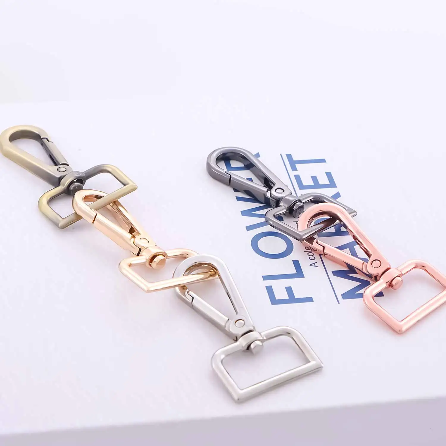 5pcs Metal Swivel Clasp Lobster Dog Collar Snap Hooks Bag Strap Buckles Key Belt Clip Buckle DIY Accessories